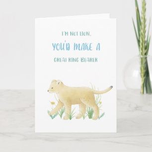 Carte Lion Ring Bearer Proposal Card