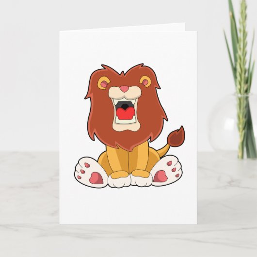 Carte lion rugissant (Devant)