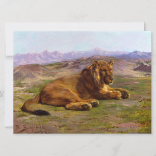 Carte Lion sauvage dans le Masaï Mara