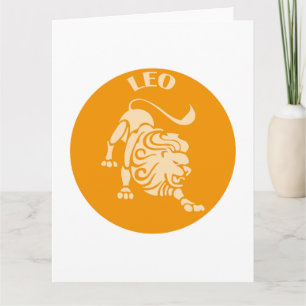Carte Lion, signe zodiaque, Horoscope, Astrologie