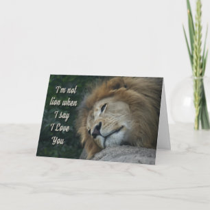 Carte Lion T'aime