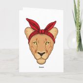 Carte Lionne avec bandana (Dos)
