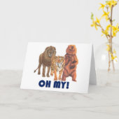 Carte Lions et Tigres et Ours Oh My! (Fleur jaune)
