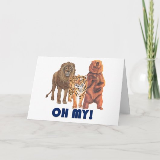 Carte Lions et Tigres et Ours Oh My! (Devant)