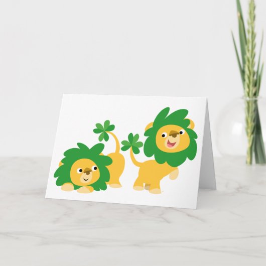 Carte Lions greeting card de Saint Patrick (Devant)