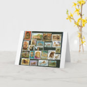 Carte Lions sur timbres (Fleur jaune)