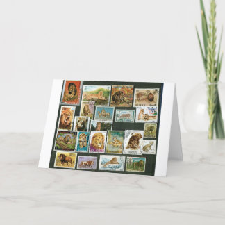Carte Lions sur timbres