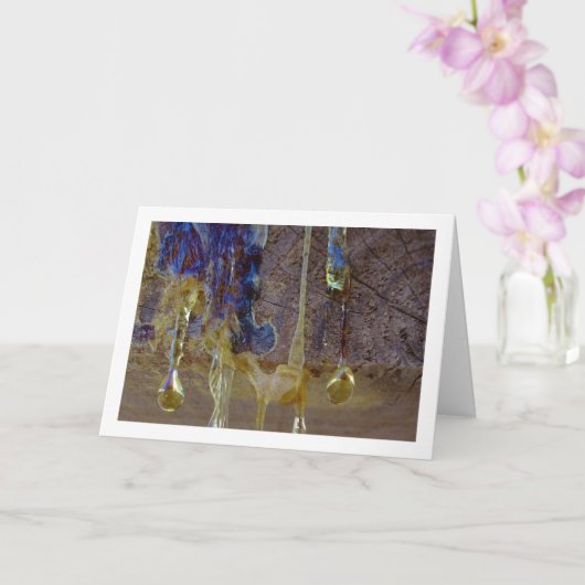 Carte Liquide en bois (Orchidée)