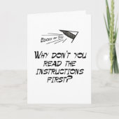 Carte Lire les instructions (Devant)