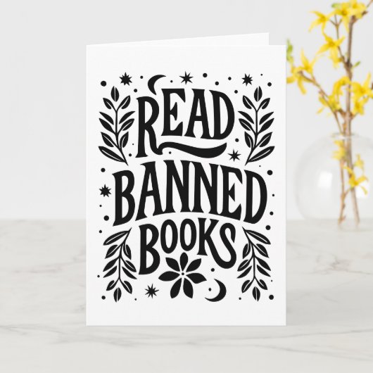 Carte Lire les livres interdits (Fleur jaune)