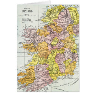 CARTE : L'IRLANDE, c1890