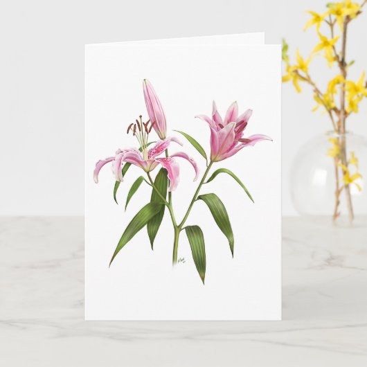 Carte Lis oriental - astronome (Fleur jaune)