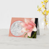 Carte Lis pour toujours  (Fleur jaune)