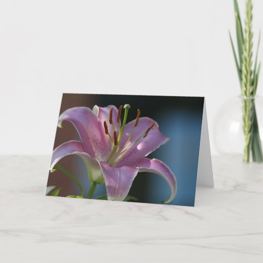 CARTE LIS ROSE (Devant)