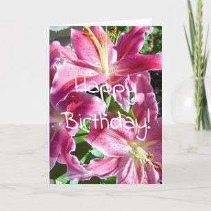 Carte lis stargazer anniversaire