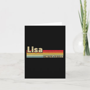 Carte Lisa Nom cadeau Anniversaire Personnalisé Fun Chri