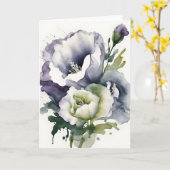 Carte Lisianthus - Fleurs aquarelles (Fleur jaune)
