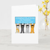 Carte List Congratulations de doyen (Fleur jaune)