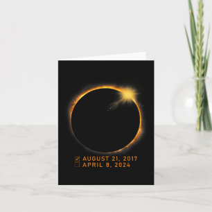 Carte Liste de contrôle Eclipse Total Éclipse solaire 8 