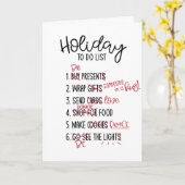 Carte Liste de Noël à faire (Fleur jaune)