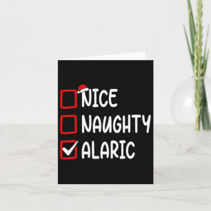 Carte Liste de vérification de Noël Nice Naughty Alaric