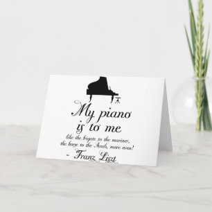 Carte Liszt Piano Classic Music