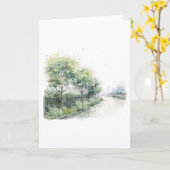 Carte Lit de ruisseau paisible avec des arbres Salutatio (Fleur jaune)