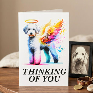 Carte Lit de sympathie pour Bedlington Terrier Ange Chie