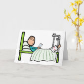 Carte Lit d'hôpital (Fleur jaune)