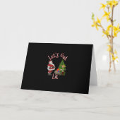 Carte Lit Père Noël Christmas Tree Design (Fleur jaune)
