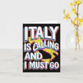 Carte L'Italie Appelle L'Art Du Voyage (Fleur jaune)