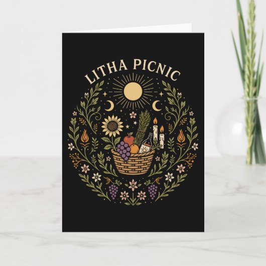 Carte Litha Pique-nique Solstice d'été Art Céleste (Devant)