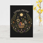 Carte Litha Pique-nique Solstice d'été Art Céleste (Fleur jaune)