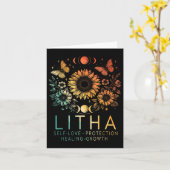 Carte Litha Summer Solstice Midsummer Roue De L'Année (Fleur jaune)