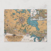 Carte littéraire vintage du Canada (Devant)