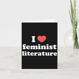 Carte Littérature féministe I Love Heart 