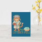 Carte Litters Full Funny Cat Lovers Christmas Funny Gift (Fleur jaune)