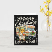 Carte Litter's Full Funny Cat Parody Outfit Sarcastic Ch (Fleur jaune)