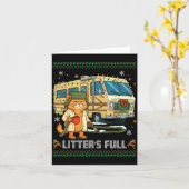 Carte Litter's Full Funny Silly Cat Holding Coffee Meme  (Fleur jaune)