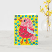 Carte Little Birdie (Fleur jaune)