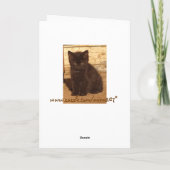 Carte Little Black Kitten Missing You Card *Personnalisa (Dos)
