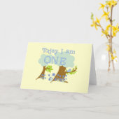 Carte Little Bluebird 1er Anniversaire Tshirts et cadeau (Fleur jaune)