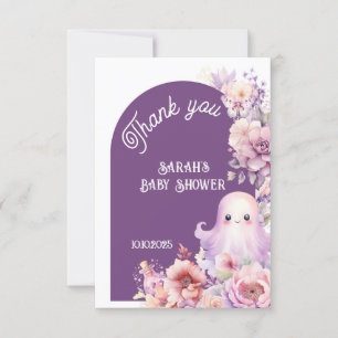 Carte Little Boo halloween bébé effrayant shower remerci