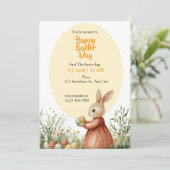 Carte Little Bunny and the Easter Eggs (Debout devant)