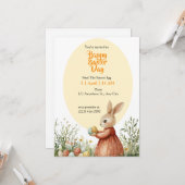 Carte Little Bunny and the Easter Eggs (Devant/Arrière en situation)