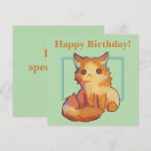 Carte Little Cat, happy Birthday (Devant / Derrière)