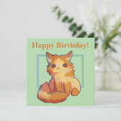 Carte Little Cat, happy Birthday (Debout devant)