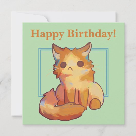 Carte Little Cat, happy Birthday (Devant)