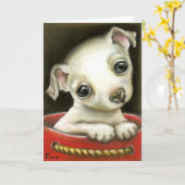Carte Little Chihuahua (Fleur jaune)