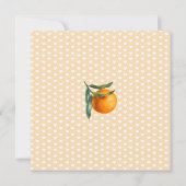 Carte Little Cutie Baby shower Orange (Dos)